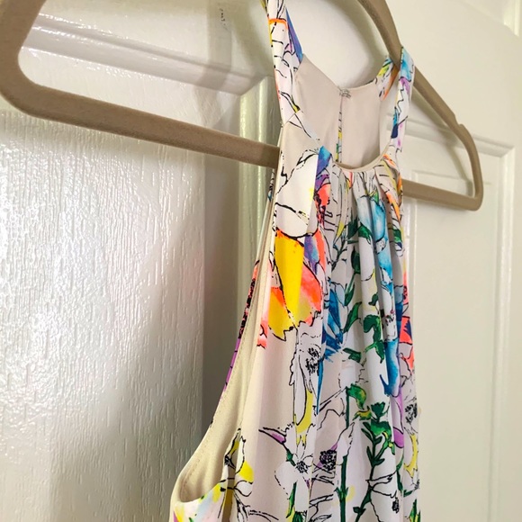 Express Flower Print Halter Neck Style Dress - Picture 3 of 10